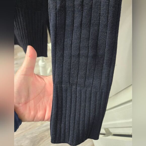 Vintage Laura Ashley Front Button Up Cardigan/Sweater Navy Blue Sz MEDIUM - Picture 7 of 11